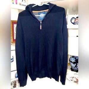 Vintage Cambridge Dry Goods 3/4 zip cotton sweater